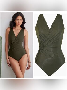 Miraclesuit Classic Twist-Front One-Piece Swimsuit